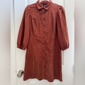 Gap corduroy rust color dress